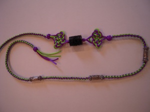 Purple Lime Green Necklace complete